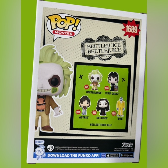 Beetlejuice Beetlejuice - Beetlejuice Funko Pop! #1689 - BNIB 🪲🧃 - Picture 5 of 5